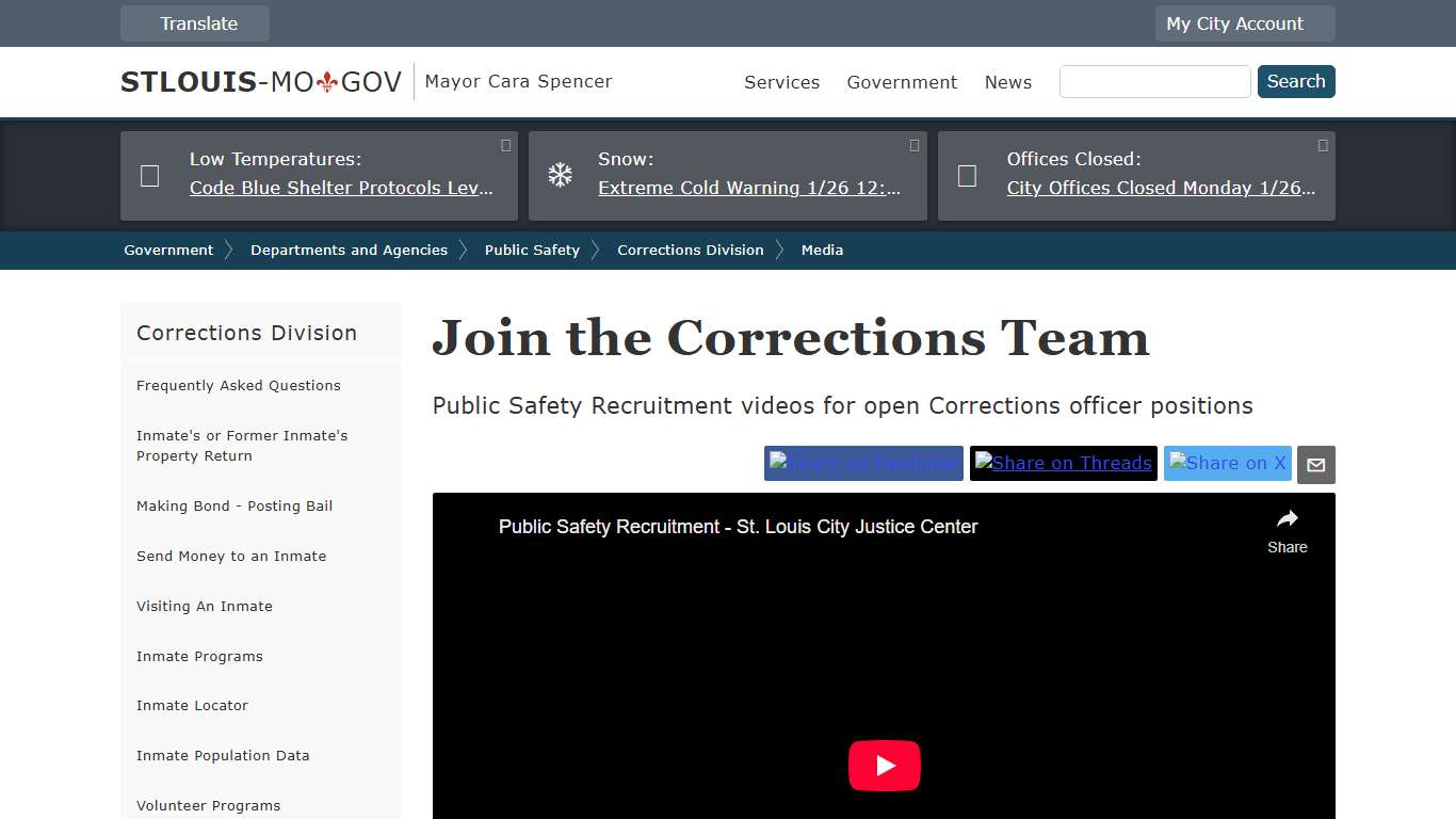 Join the Corrections Team